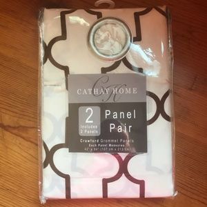 Cathay Home Crawford Grommet Curtain Panels 42x84